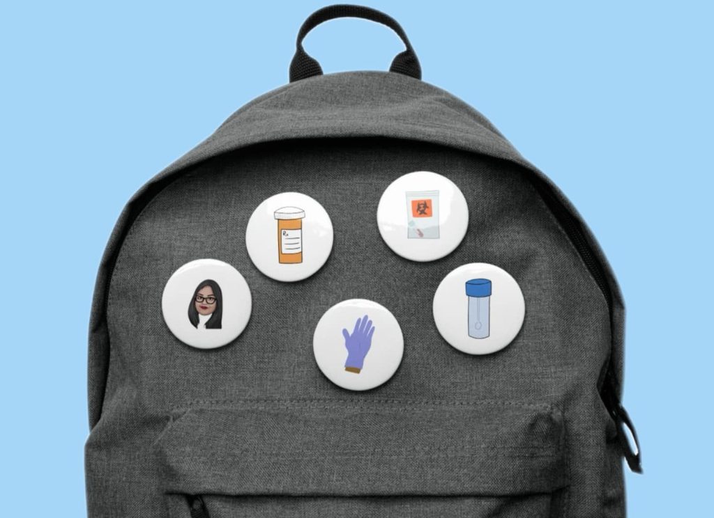 pins for medical nurse docotr scientist clinical researchers